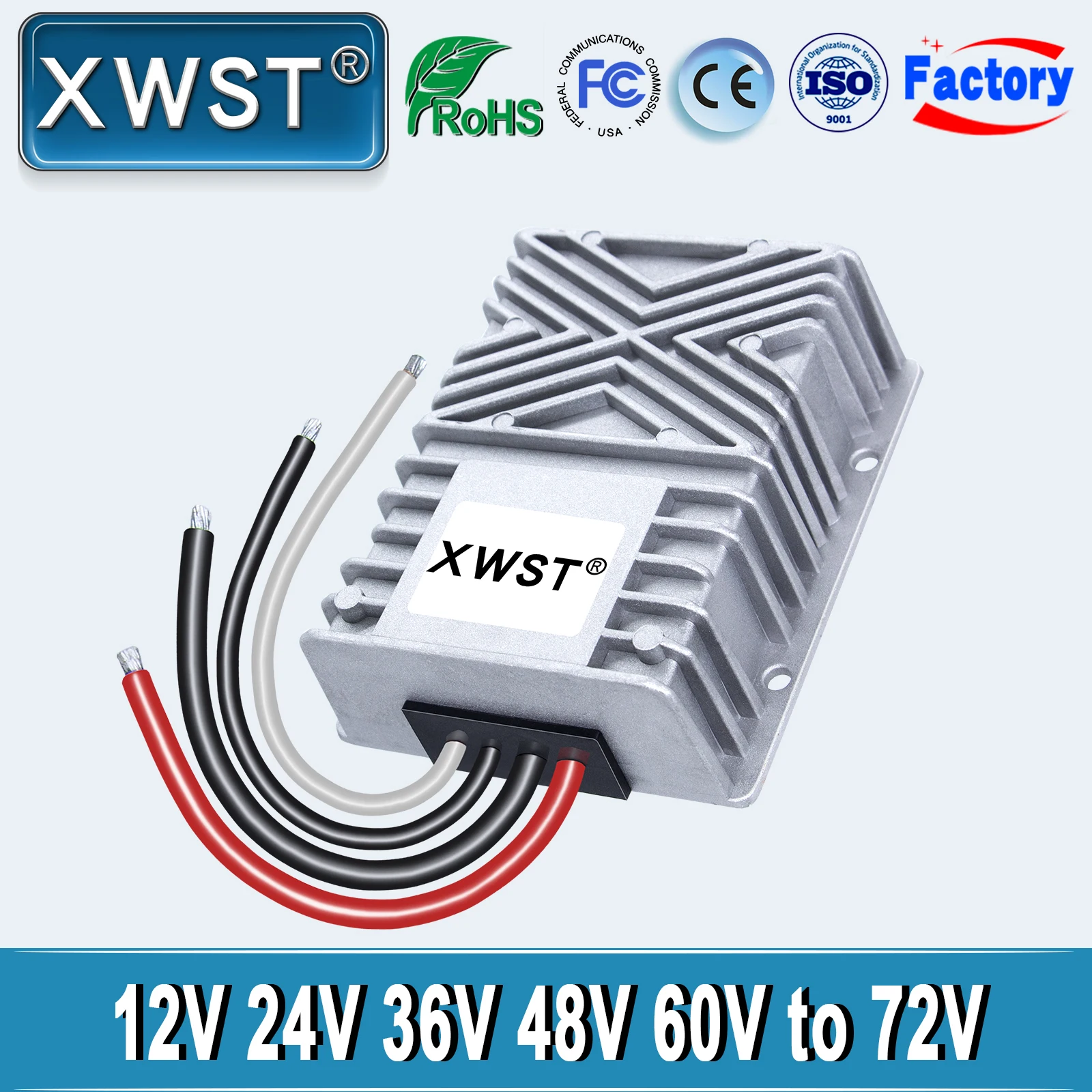 

XWST 12v 24v 36V 48V 60V to 72V DC to DC Step Up Converter Boost Voltage Regulator 9A 18A 35A 45A Switching Power Supply Module