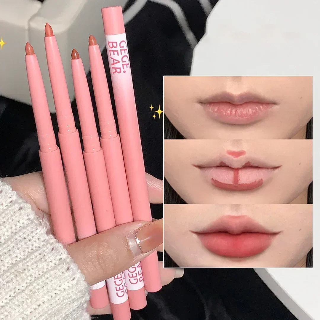 Sexy Nude Matte Lipliner Pencil Waterproof Brown Red Contour Tint Lipstick Lasting Non-stick Cup Lip Liner Lips Makeup Cosmetic