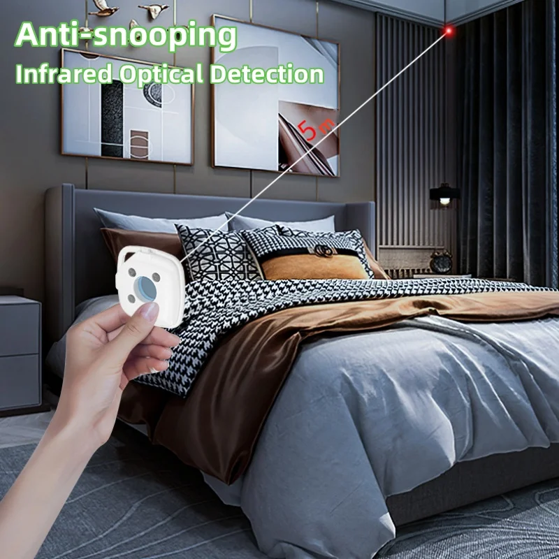 Camera Detector Intelligent Anti Hidden Camera Signal Detector Rechargeable Hanging Security Alarm Protection Camera Detector