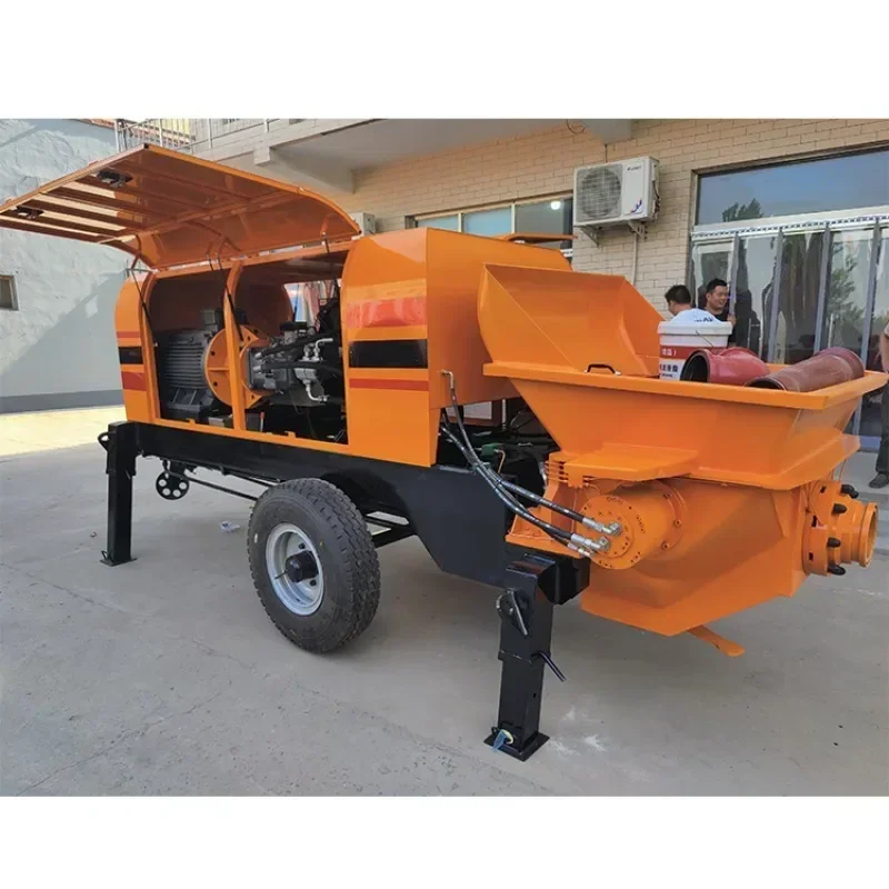 YG Diesel Engine Trailer Concrete Pumps Small Mini Mixer Pump Machine Portable Self Loading Diesel Engine Power Trailer