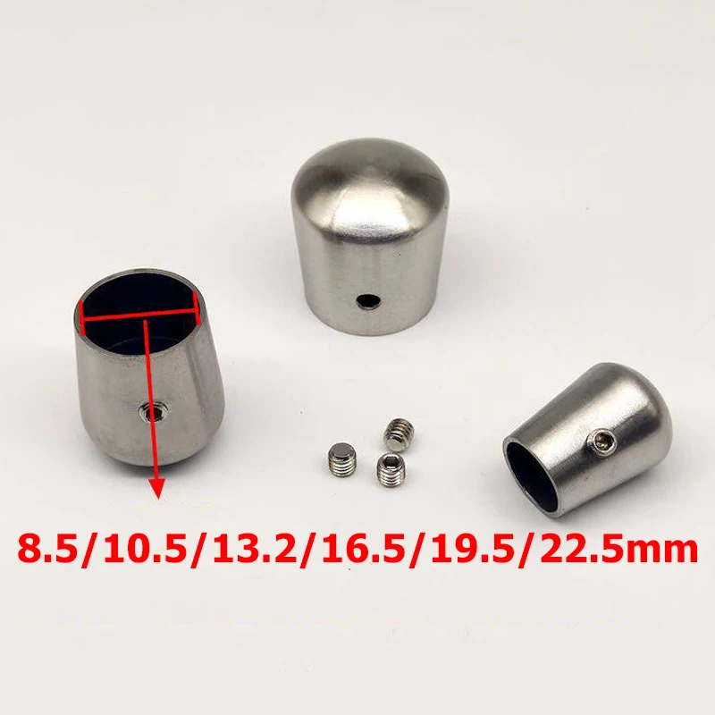 201/304 Stainless Steel Round Steel Pipe Hole Plug Insert End Cap Non Welding Plug  Head Cap Decorative Cap