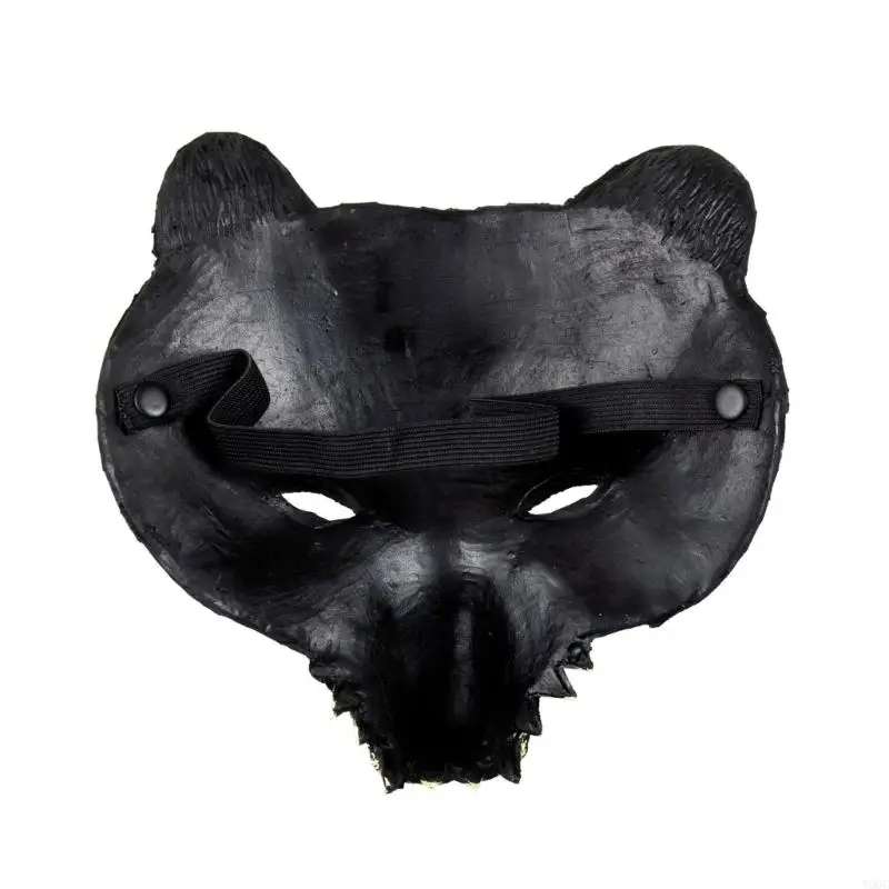 Y5GC Half Face Bear Bear Cosplay Mặt nạ cho các bữa tiệc của Carnivals Super