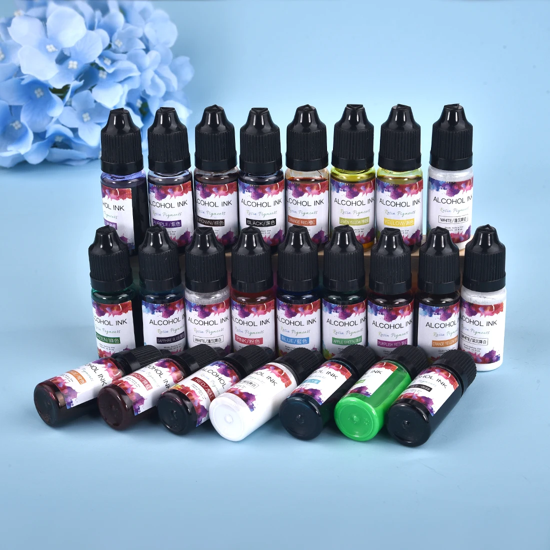 22Colors 10ml UV Epoxy Resin Pigment Coloring Dye DIY UV Epoxy Resin Jewelry Making Crafts Tools Pigment Dye Nail Art Decoration view 2