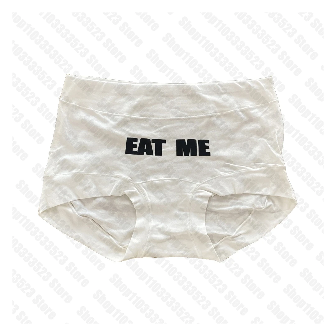 2000s Vintage Letter Pattern Underpants Cool Girls panties Y2k style Harajuku Underwear Aesthetic Gothic panties Women Emo Print
