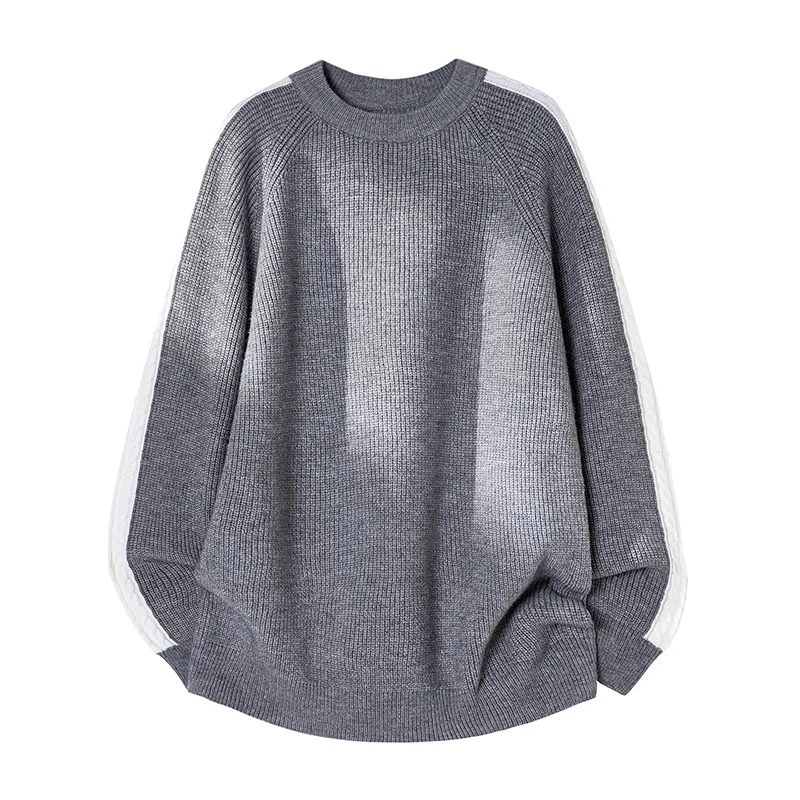 

Men's Winter Knitwear Loose Fit Casual Long Sve round Ne Base Layer irt Faionable Comfortable Warm Crew Ne Sweater