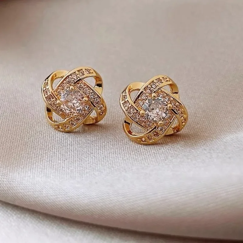 Zircon Earrings Fashionable Women's Fashion Trend Personalized Luxury Brand Design Beads Ear Stud Classic Jewelry Accessories image 5