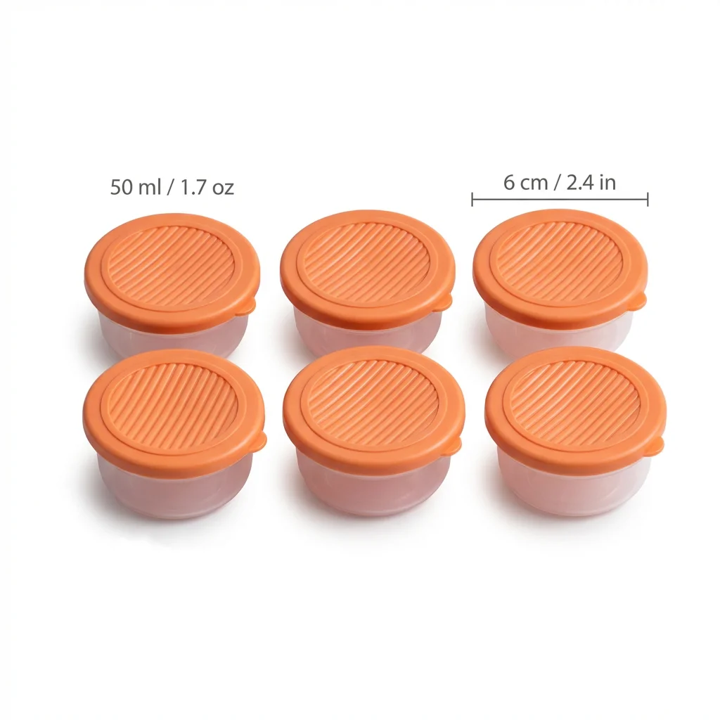 2/6 Stuks Mini Salade Saus Container Outdoor Draagbare Plastic Saus Cup Met Deksel Herbruikbare Lekvrije Moer Snack Voedsel opbergdoos