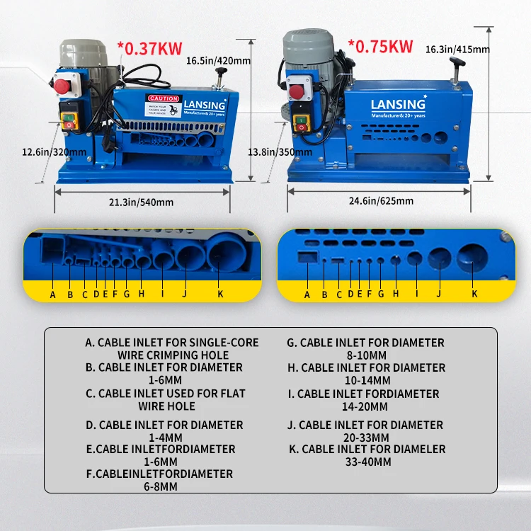 Hot Sale In USA Scrap Copper Wire Peeler Machine M40-1 Copper Wire Stripper Machine Strip Tools For Wasted Copper Wires