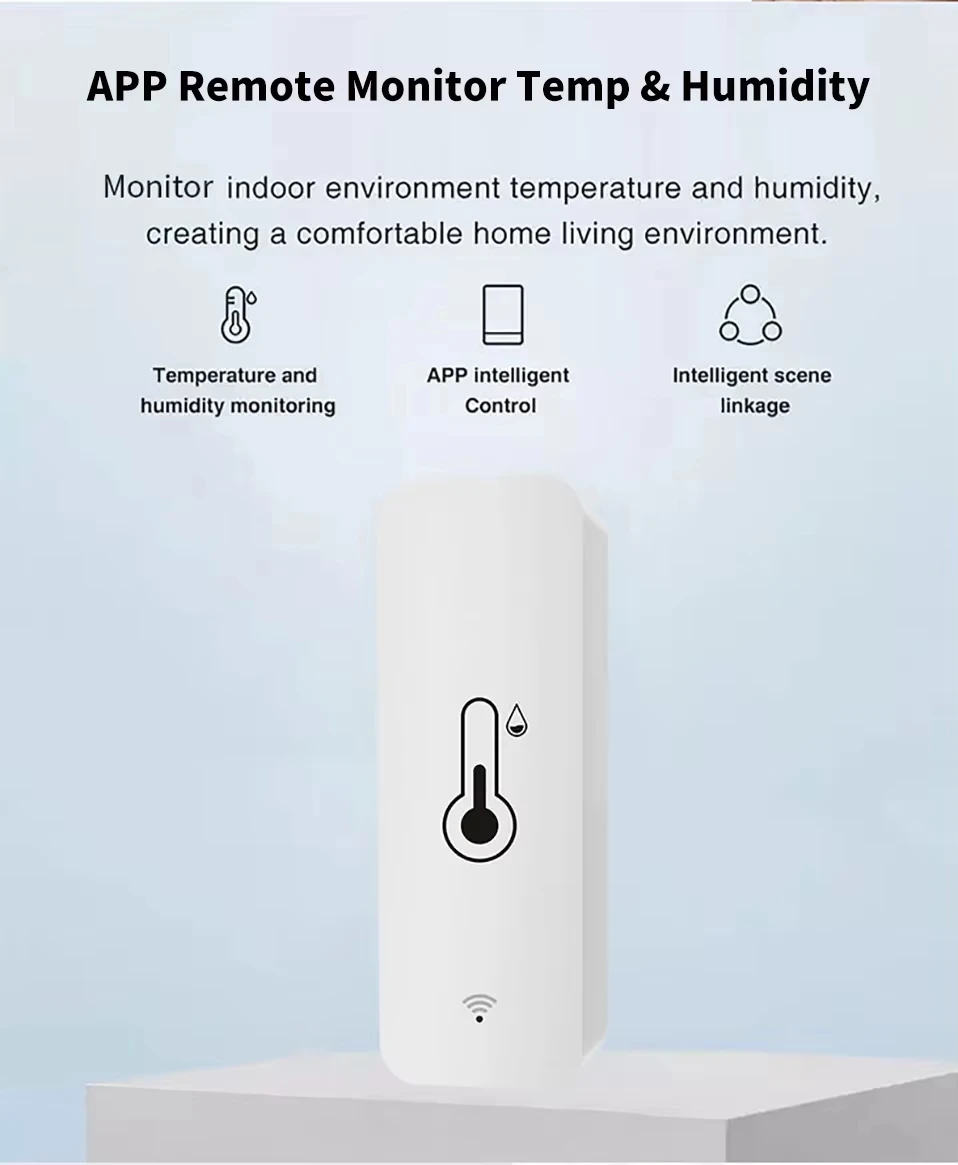 Zigbee Temperatur- und Feuchtigkeitssensor, kompatibel mit der Tuya Smart Life App, intelligentes Innenraumthermometer und Hygrometer, funktioniert mit Alexa und Google. – Detail 3