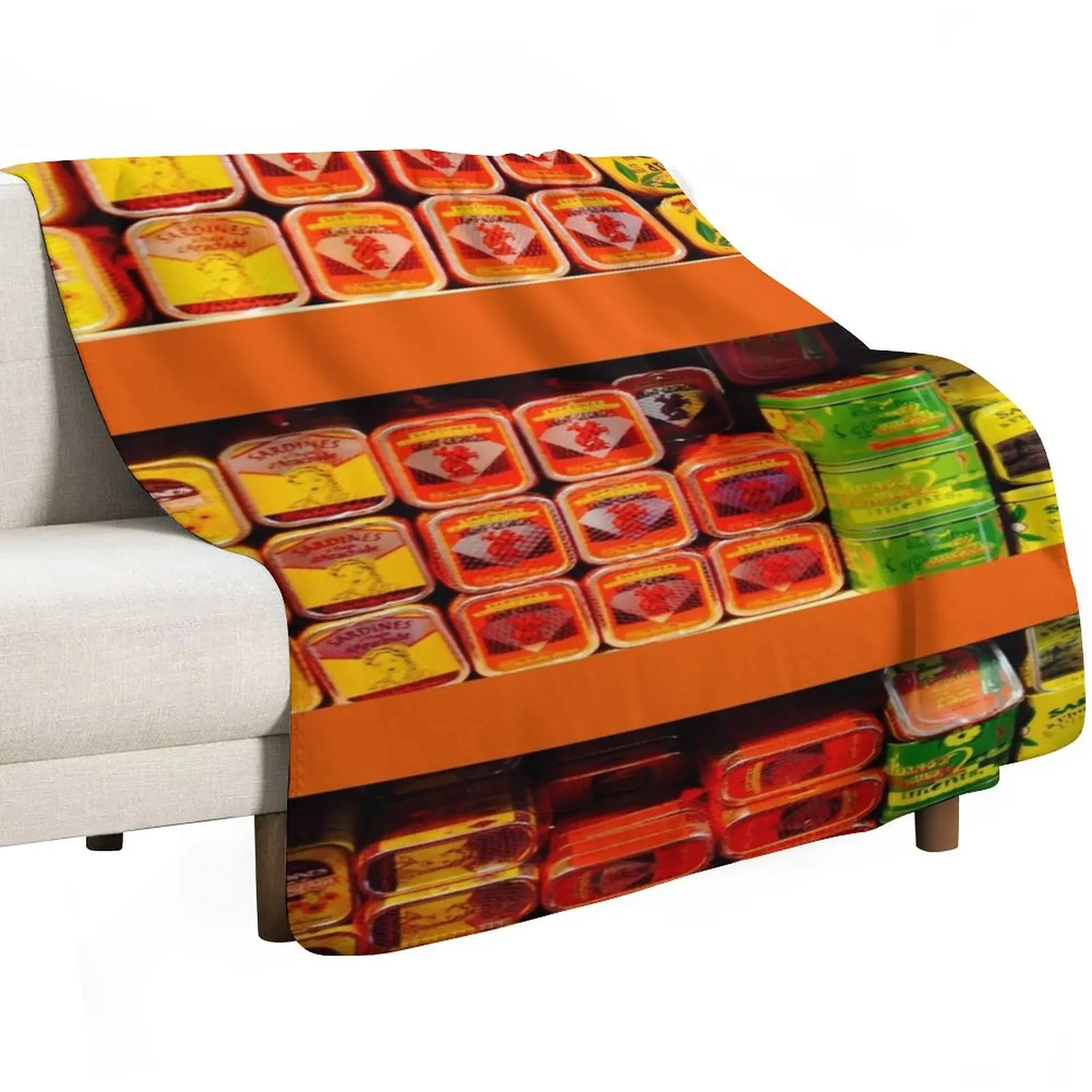 Sardine Tins Collection Shop Display Throw Blanket Moving Luxury Throw Sofa Throw Soft Beds Luxury Brand blankets ands Blankets