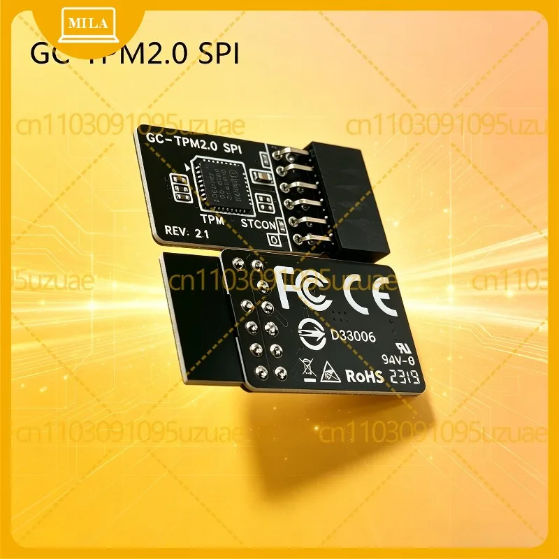 For Gigabyte GC-TPM2.0 SPI TPM 2.0 Security Module 12-1 Pin SLB9670 Encryption Board
