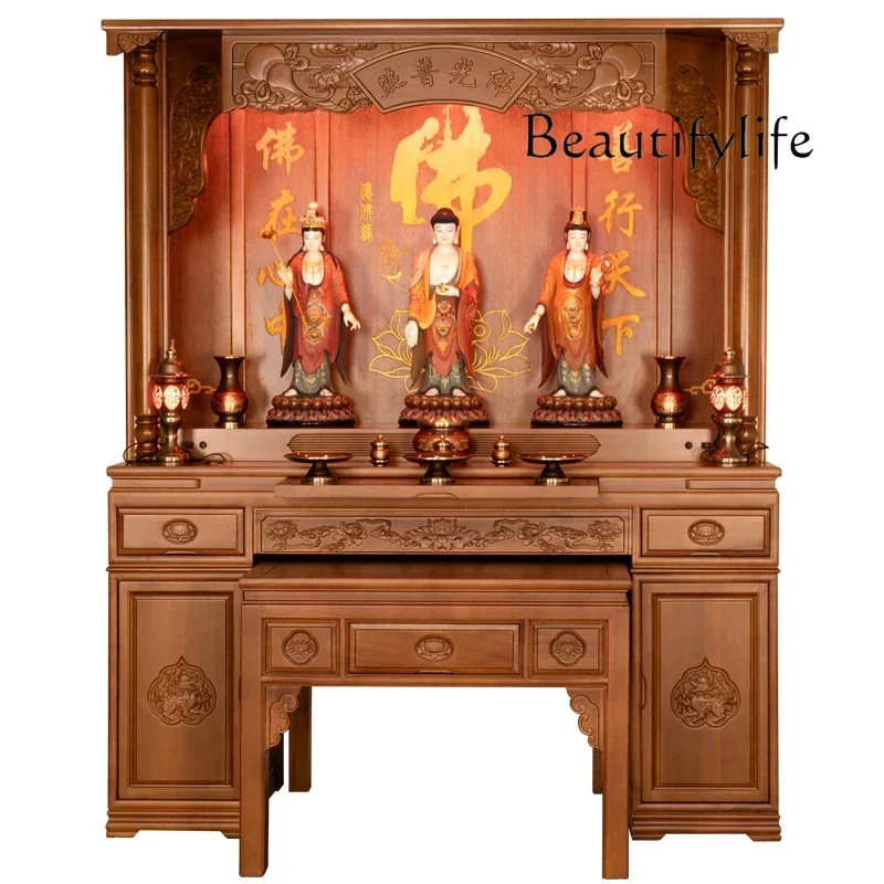 

Buddha Shrine Clothes Closet God of Wealth Altar Cabinet Altar Household Incense Burner Table Shrine Buddha Cabinet