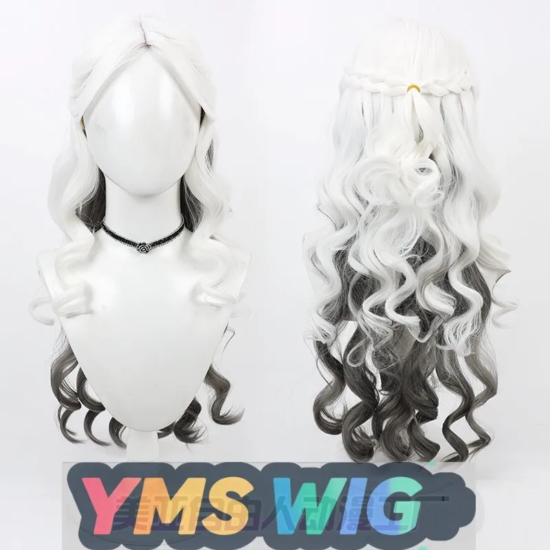 

[YMS WIG] Пятая личность Психолог Длинная ночь Cos Парик Моделирование кожи головы Белый Черный Постепенное изменение