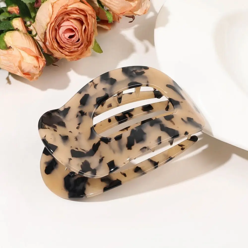 

Elliptic Shape Leopard Hair Claw Headwear Hair Accessories Acetic Acid Hair Clip Kroean Style Candy Color Acetate Barrettes