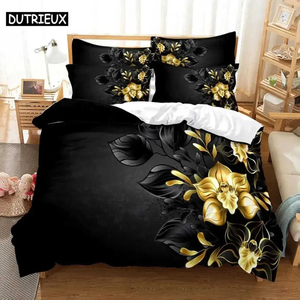 

Luxury New 3D Print Flower Comfortable Duvet Quilt Cover Pillowcase Bedding Set Children Bedroom Decoration Home Textile