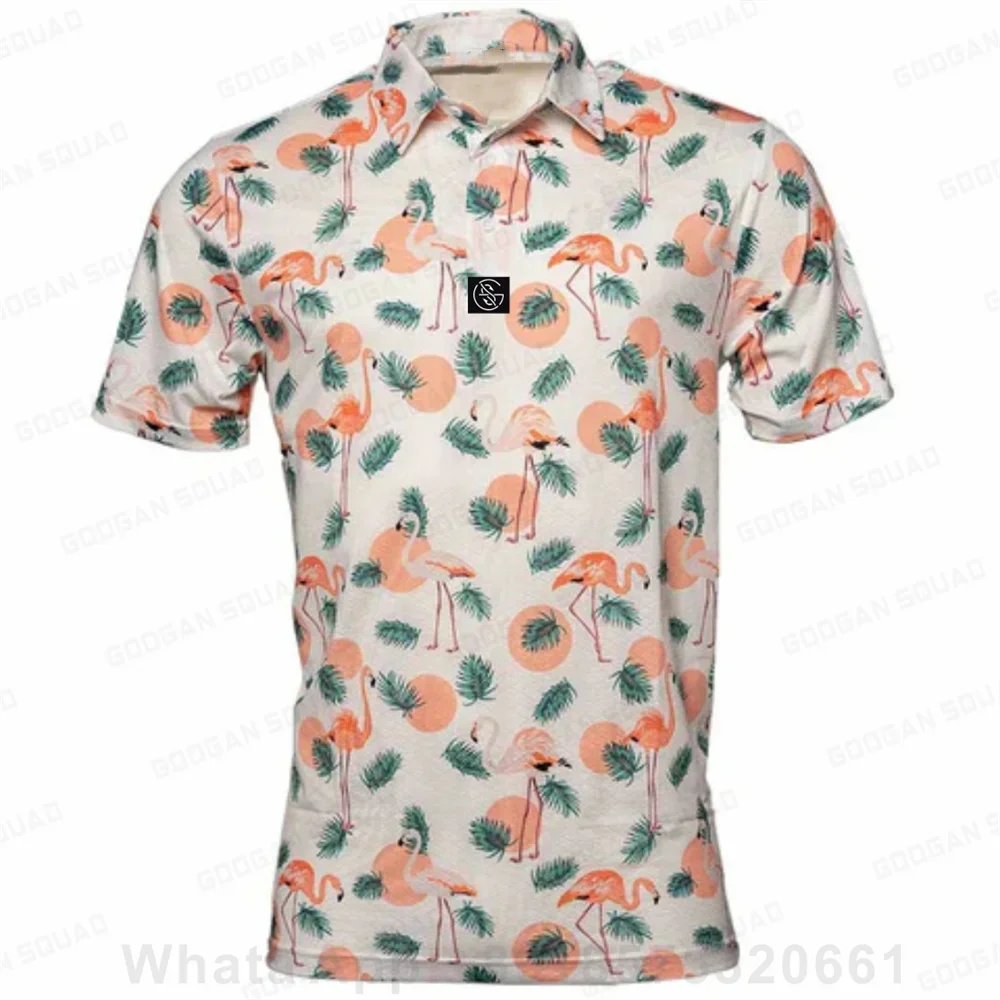 Men's Polo T-Shirt Short Sleeve Polo Shirt Fishing Golf Clothing Summer Quick Dry Casual Fashion Men Volleyball Tops