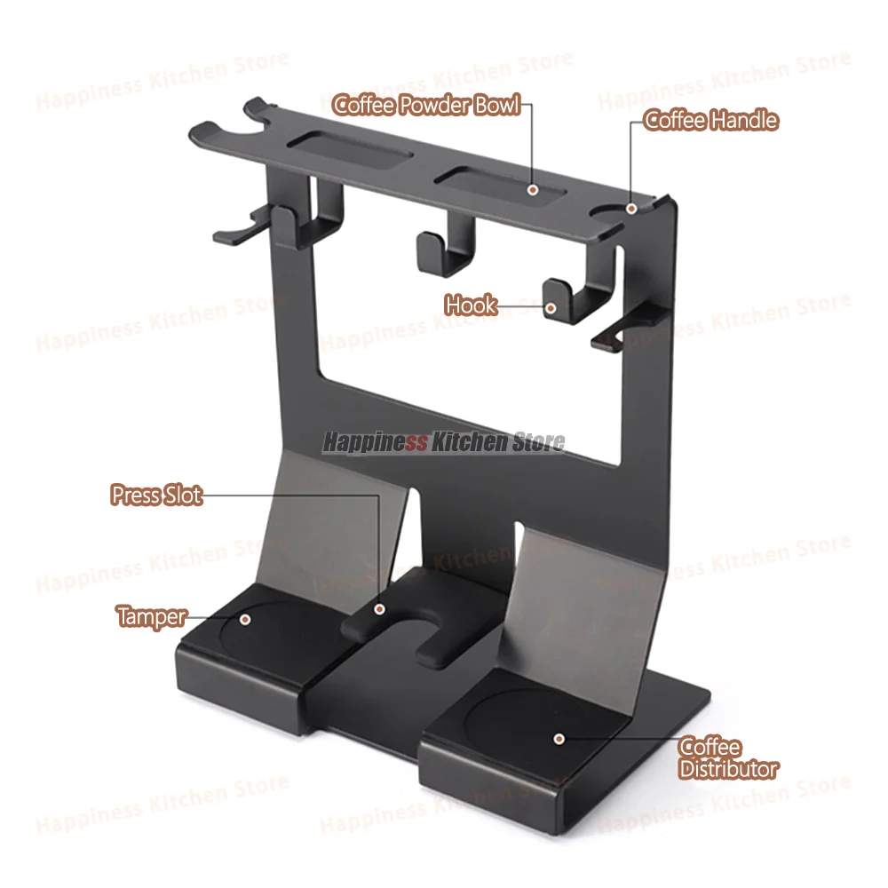 Imagem -02 - Coffee Portafilter Rack With Mat Steel Portafilter Holder Base de Suporte Estável Espresso Tools 51 mm 53 mm 54 mm 58 mm