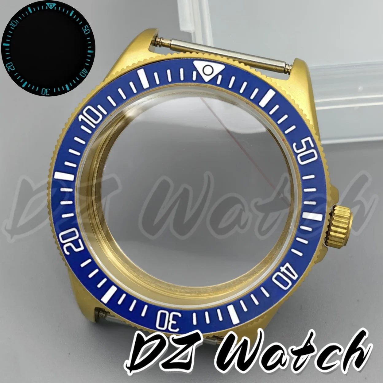 

NH34 NH35 NH36 ETA2824 PT5000 For Men 40MM Full Gold Rose Tactical Frog Matte Watch Box Ceramic Insert Diving Watch Case Parts