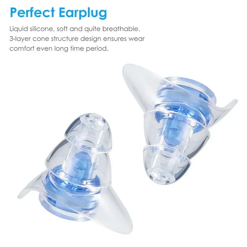 1Pair Silicone Noise Cancelling Earplugs Hear Safe Noise Reduction Earplug Hear Protection Ear Plugs For Sleeping Study Concert