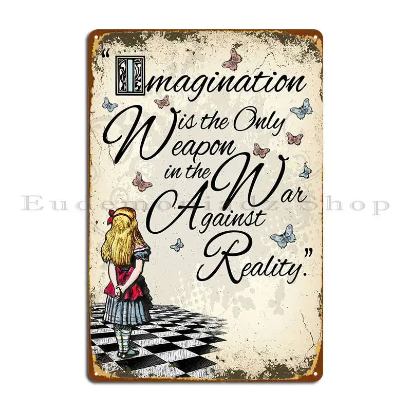 Alice Imagination Metal Signs Cinema Garage Bar Print Garage Tin Sign Poster