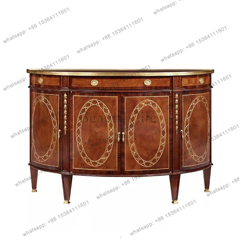 

Alexander British Neoclassical Decorative Cabinet Villa Semicircular Entrance Cabinet