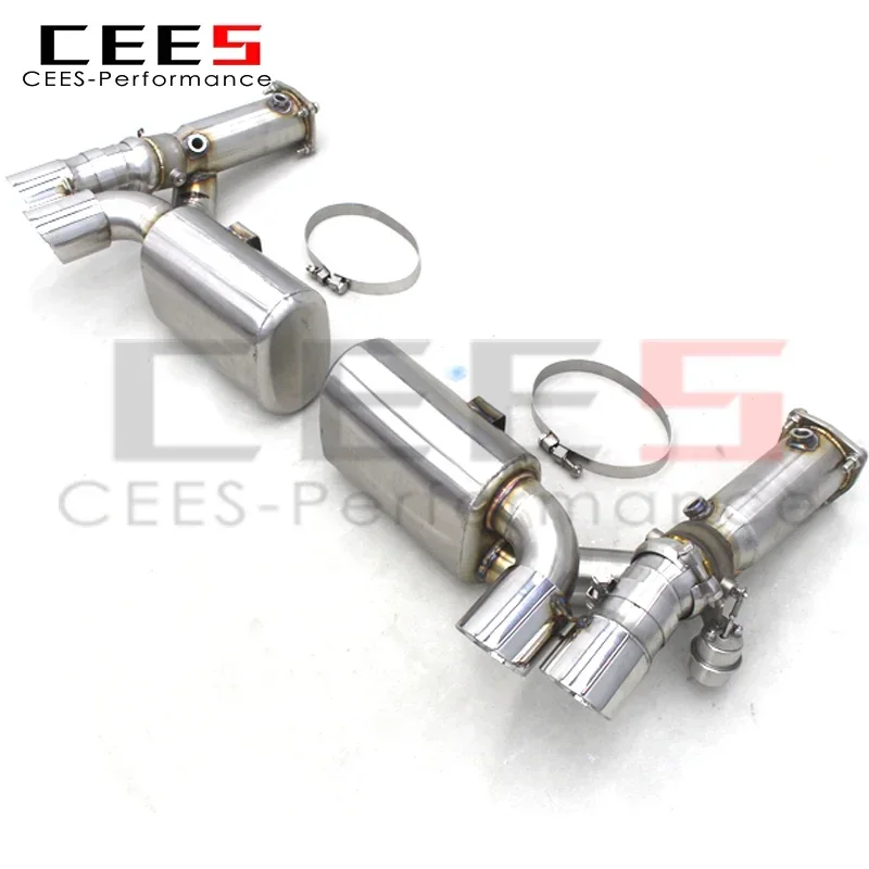 أنابيب عادم CEES Catback لبورشه 911 997/997.1 توربو 3.6 2004-2012 SS304 نظام عادم السيارة من الفولاذ المقاوم للصدأ كاتم صوت الهروب