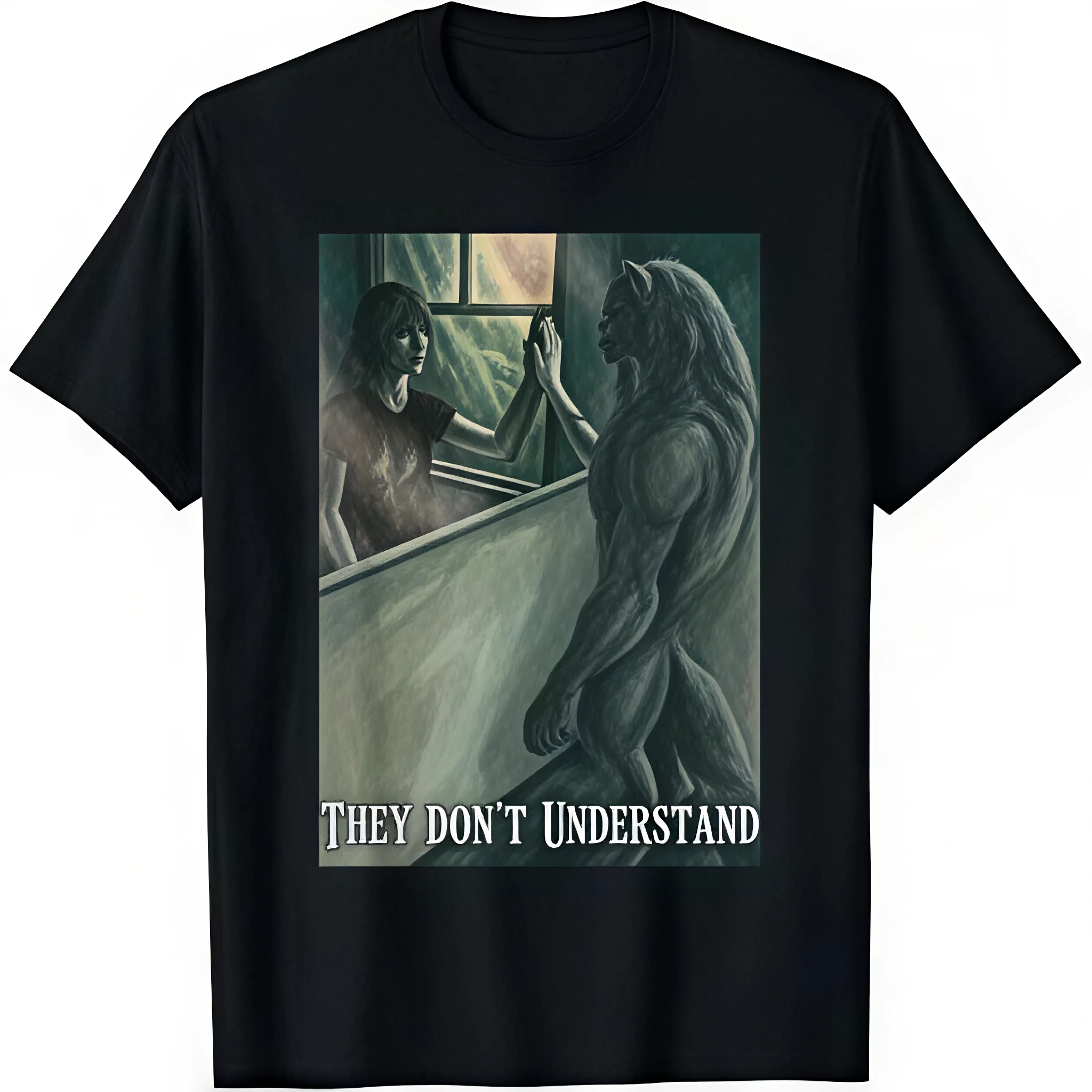 [Cotton] Werewolf Ripping Meme Alpha Wolf Werewolf Literally Me T-Shirt Golf Gift T-Shirt For Men And Women