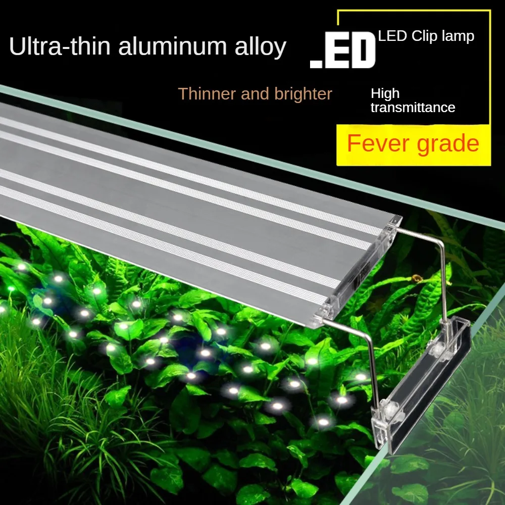 LED Fish Tank Light with Touch Analog Brightness Adjustment, Water-Proof, Rainforest Aquarium, High Transparency, UVB  Fixture