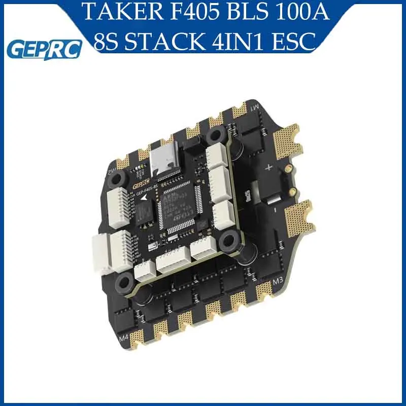 

GEPRC TAKER F405 BLS 100A 8S STACK 4IN1 ESC Black Box Анализ данных Запись полета Барометр Встроенный LC-фильтр Racing FPV RC