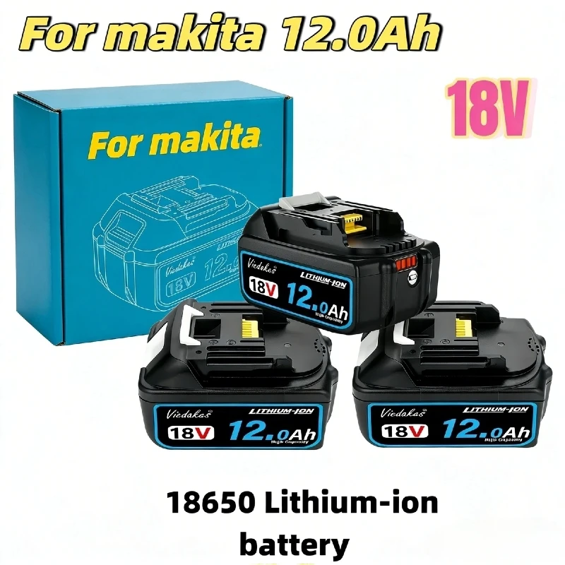 

️Original For Makita 18V 5.0Ah/6.0Ah 12.0Ah lithium battery, for Makita BL1815 BL1830 BL1840 BL1850B 18V power tool battery.