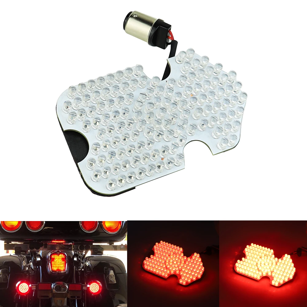 Luz traseira LED para Honda VTX Shadow Valkyrie Sabre e Aero Modelos 1157 Plug and play Lâmpada traseira 128 LEDs