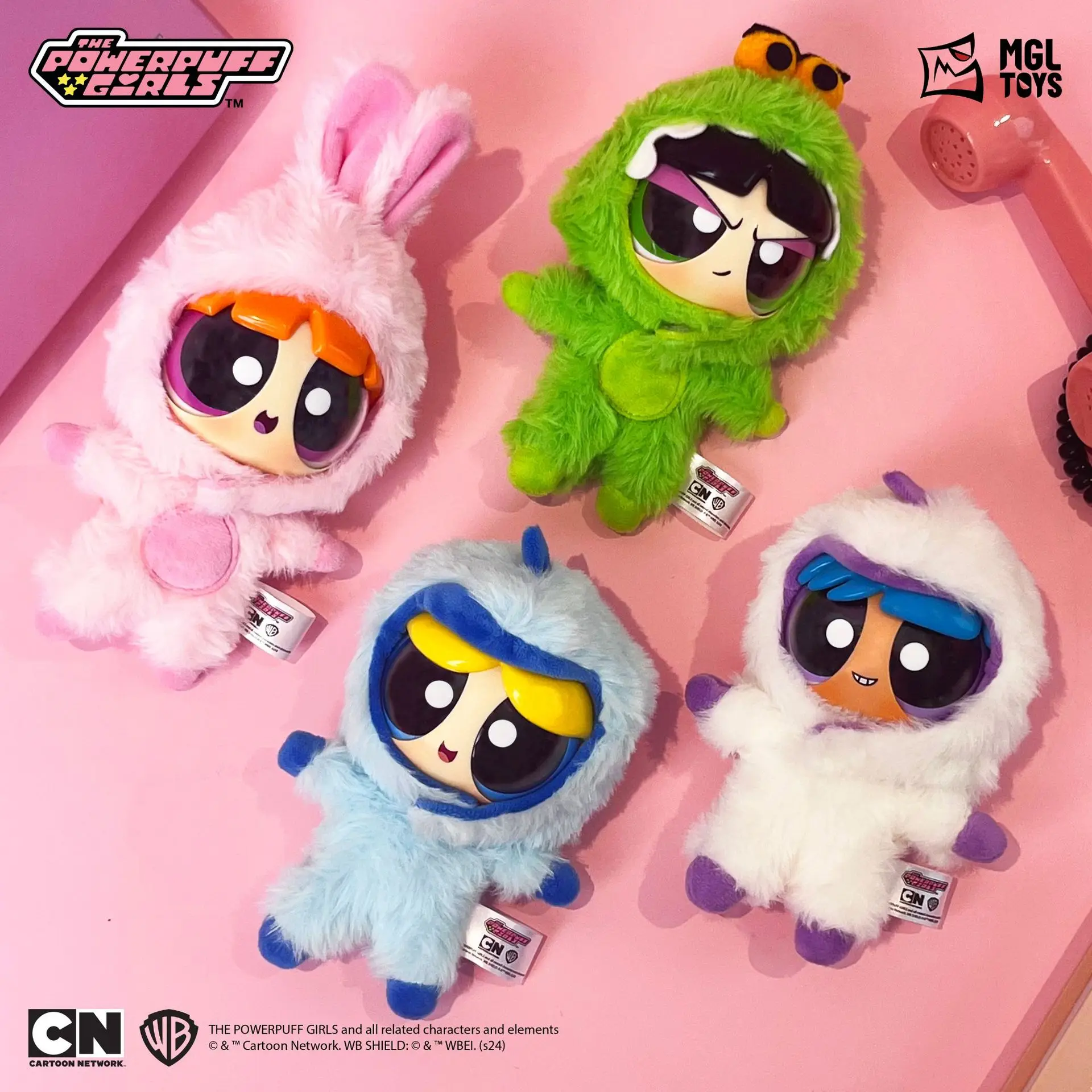 MGL miniso Original Powerpuff Girls Vinyl Plush Figure Party Blind Box Cute Collectible Decor Mystery Box Girl Doll