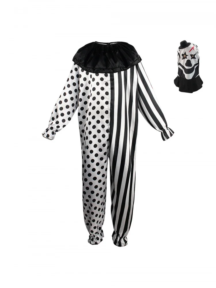 

Black And White Clown Cosplay Costume for Halloween Party Polyester Material Traditional Chinese Opera Women's Clothing
