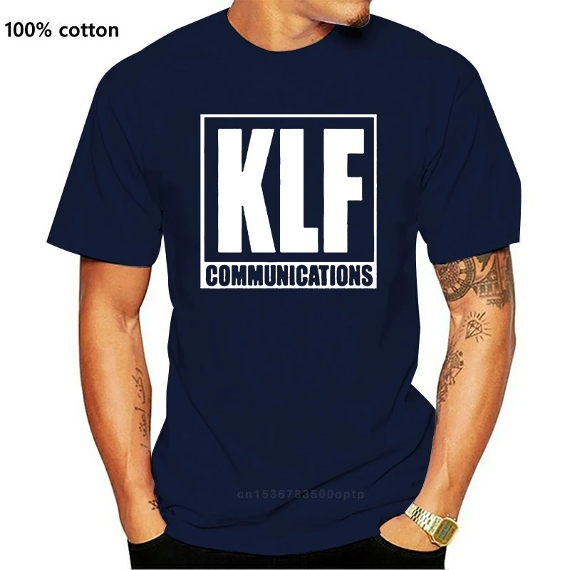 Camiseta de manga corta de algodón, banda electrónica británica KLF, de comunicación