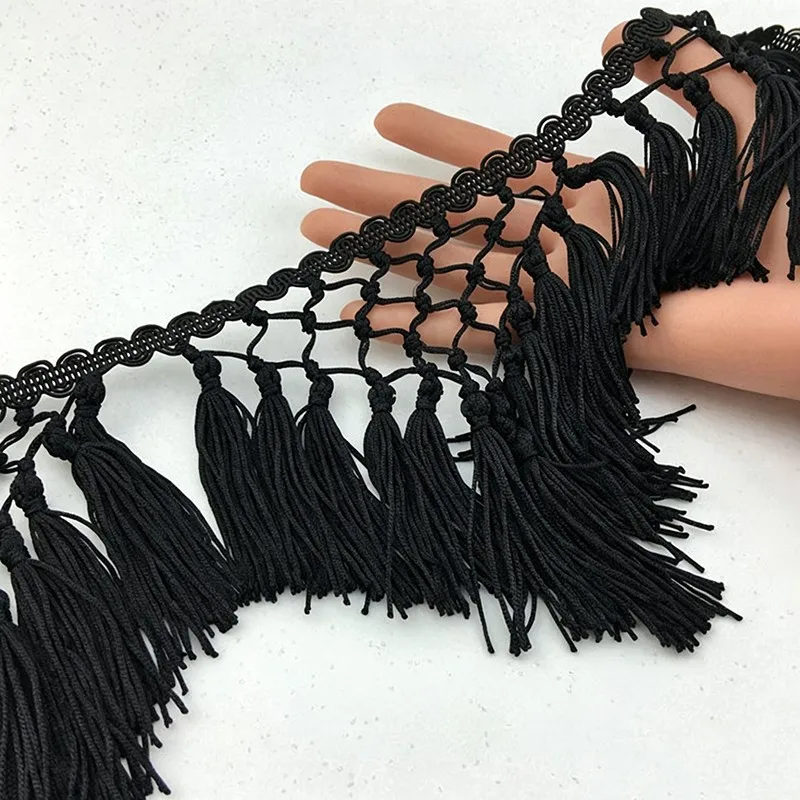 

90cm Knotted Tassel Fringe Stage Clothing Latin Dress Accessories Curtain Lace Trim Lace Ribbon Trim Applique Decoration