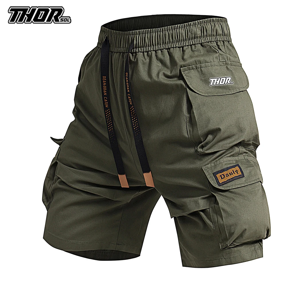 THORSOL 사이클링 바지 여름 통기성 남성 체육관 도로 자전거 의류 루즈 피트 반바지 MTB Mountain Downhill Trousers 2025