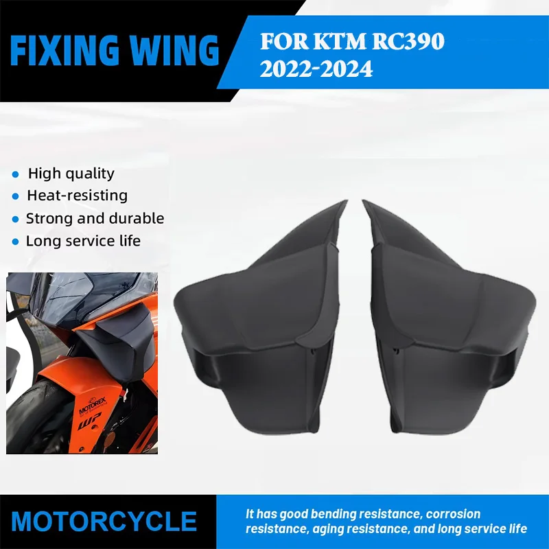 Motorcycle Front Aerodynamic Fixed Wing Modified Spoiler For KTM RC390 RC 390 2022-2024 Wing Aileron Side Winglet Fairing Kit