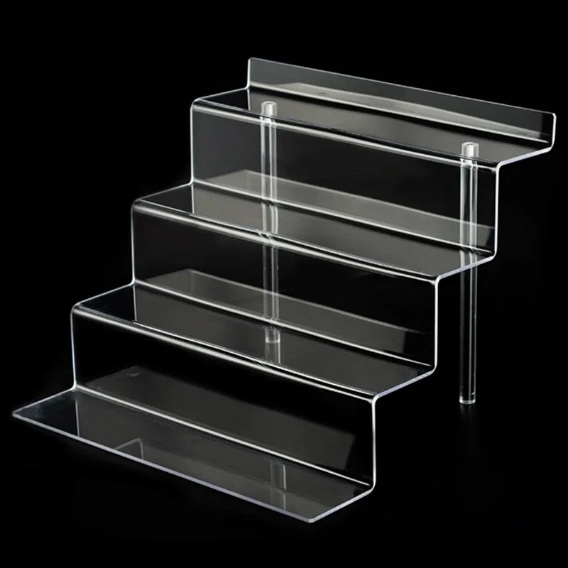 yesAcrylic Risers Display Stand Make-up Cupcake Holder Clear Perfume Organizer Display Shelves Storage Acrylic Showcase