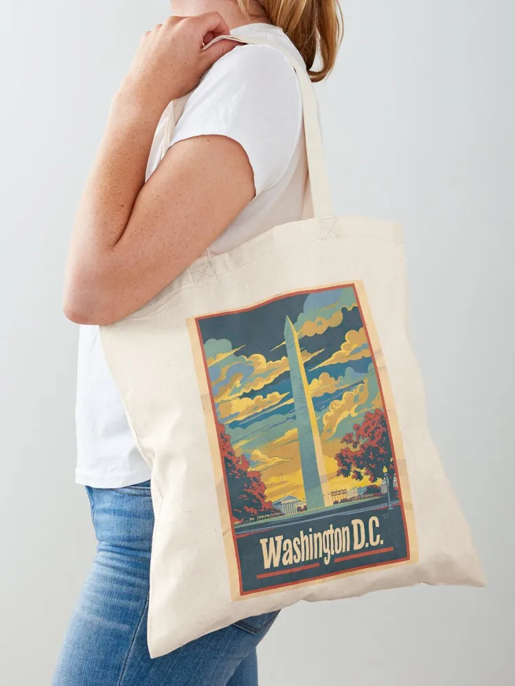 WPA Washington D.C. Tote Bag Canvas stote bag Reusable bags cute tote bag