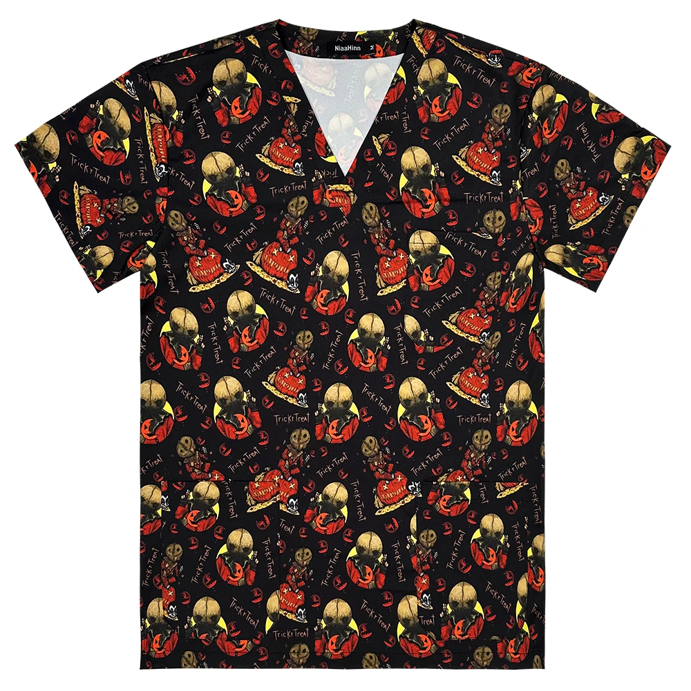 Disfraces de Halloween con uniforme de bolsillo, ropa médica de limpieza de enfermería para mujeres y hombres, bata quirúrgica, blusa médica de alta calidad