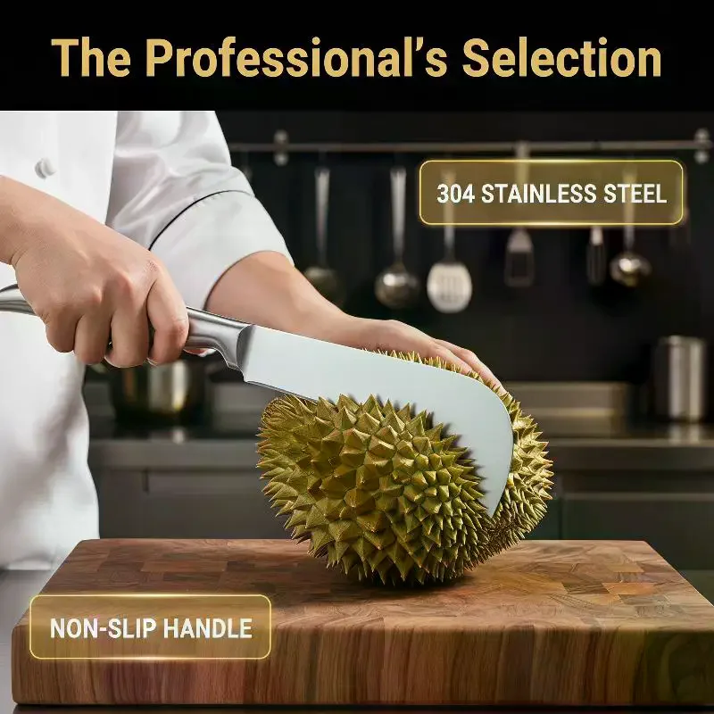 1/2Pcs Stainless Steel Multi-Purpose Kitchen Paring Knife Professional Pineapple & Sugar Cane Peeler For Home & Commercial Use