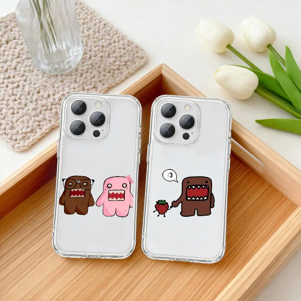 

Cute D-Domo-kun-N Phone Case For iPhone17p 16 15 14 13 12 11 Mini Pro Max Plus Transparent Cover