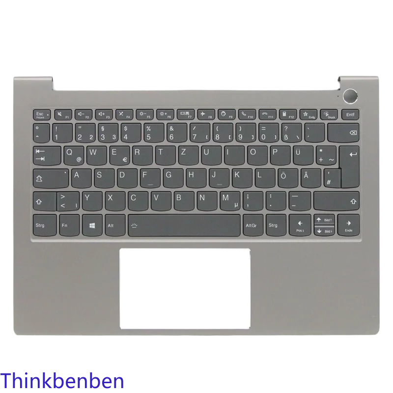 DE German Mineral Grey Keyboard Upper Case Palmrest Shell Cover For Lenovo ThinkBook 13s G2 ITL Laptop 5CB1B02457