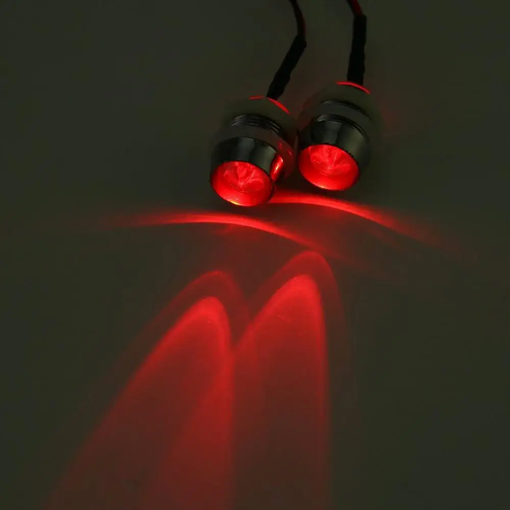 2 White/Red LED Lights 10W 10mm Lamp Kit Headlights Taillight for RC Car Truck Model Traxxas HSP Tamiya Accessories Part