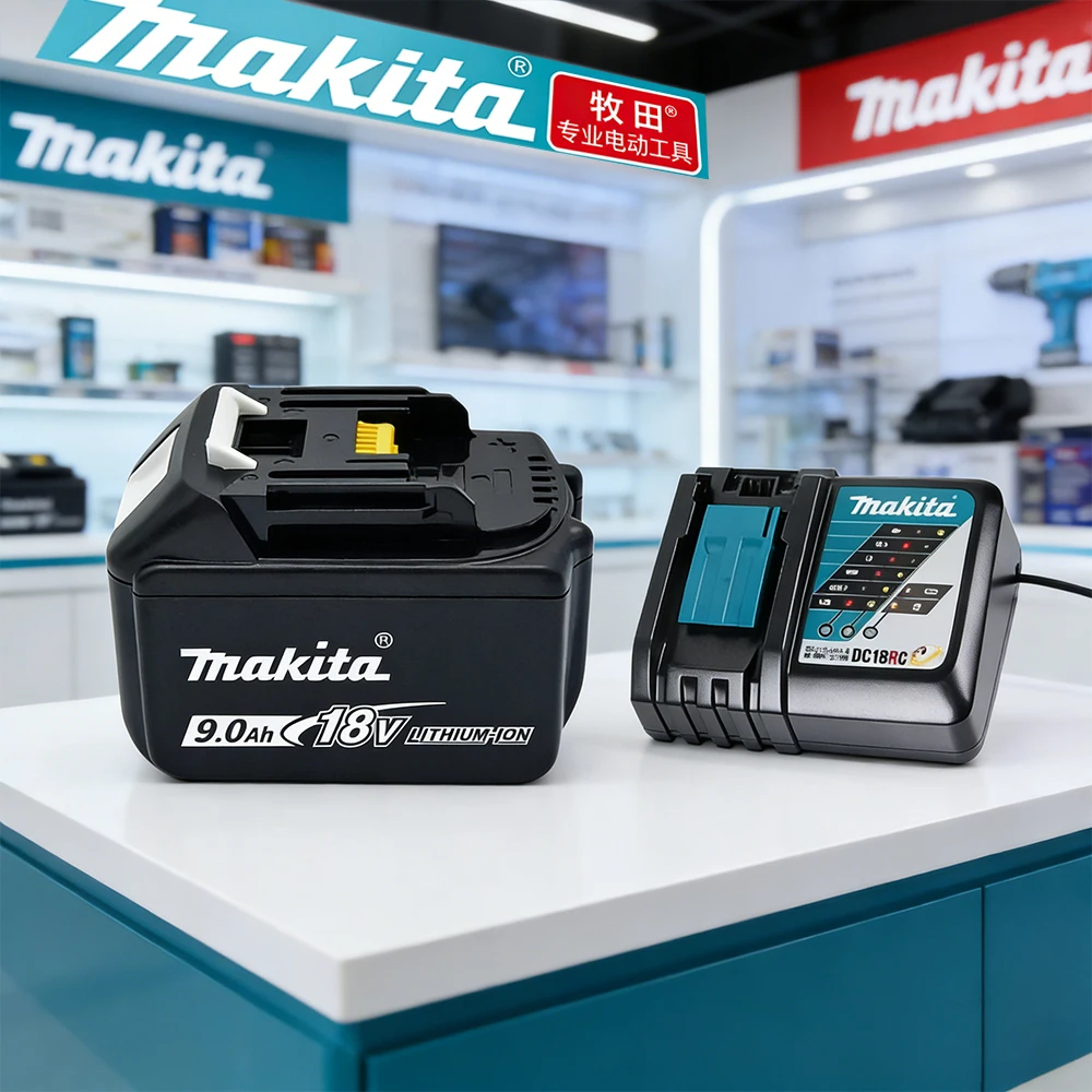 

100% Genuine Makita 18V 5.0/6.0/9.0Ah Battery New, Large Capacity Rechargeable Li-Ion for Makita Cordless Power Tools