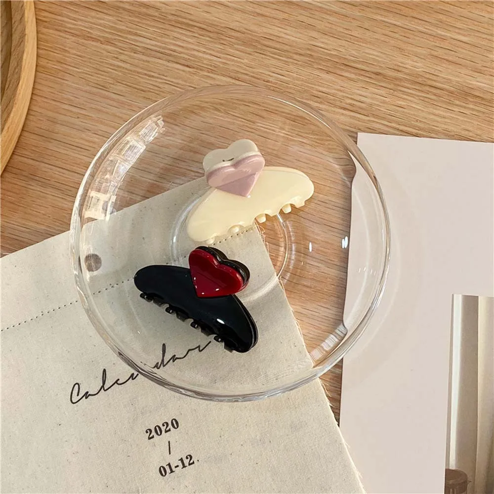 Korean Cute Medium Women Love Fashion Acrylic Hair Claw Hairpin Barrette