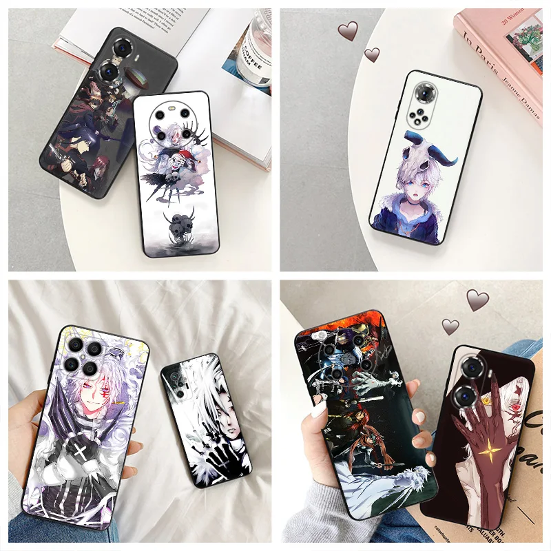 Silicone Black Phone Case for Honor x8b Magic5 x9 x7 b x6 x8 a 90 70 8x x8a x7b D. GRAY MAN Anime Pixel 6a 7a 8a 7 6 8 Pro Cover