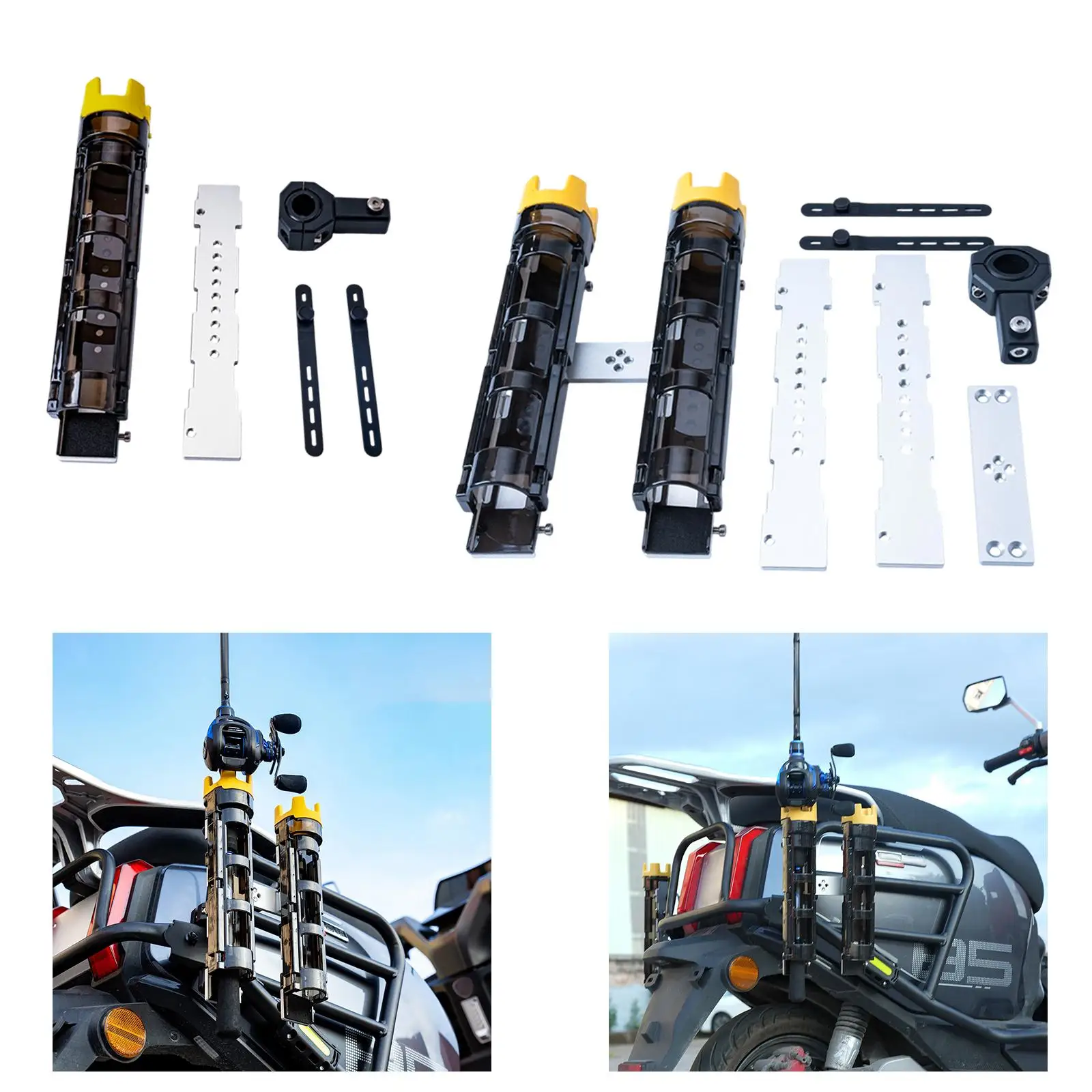 support-de-canne-a-peche-pour-velo-robuste-en-alliage-d'aluminium-pour-scooter-et-moto-rangement-et-organisation-pour-les-voyages-de-peche