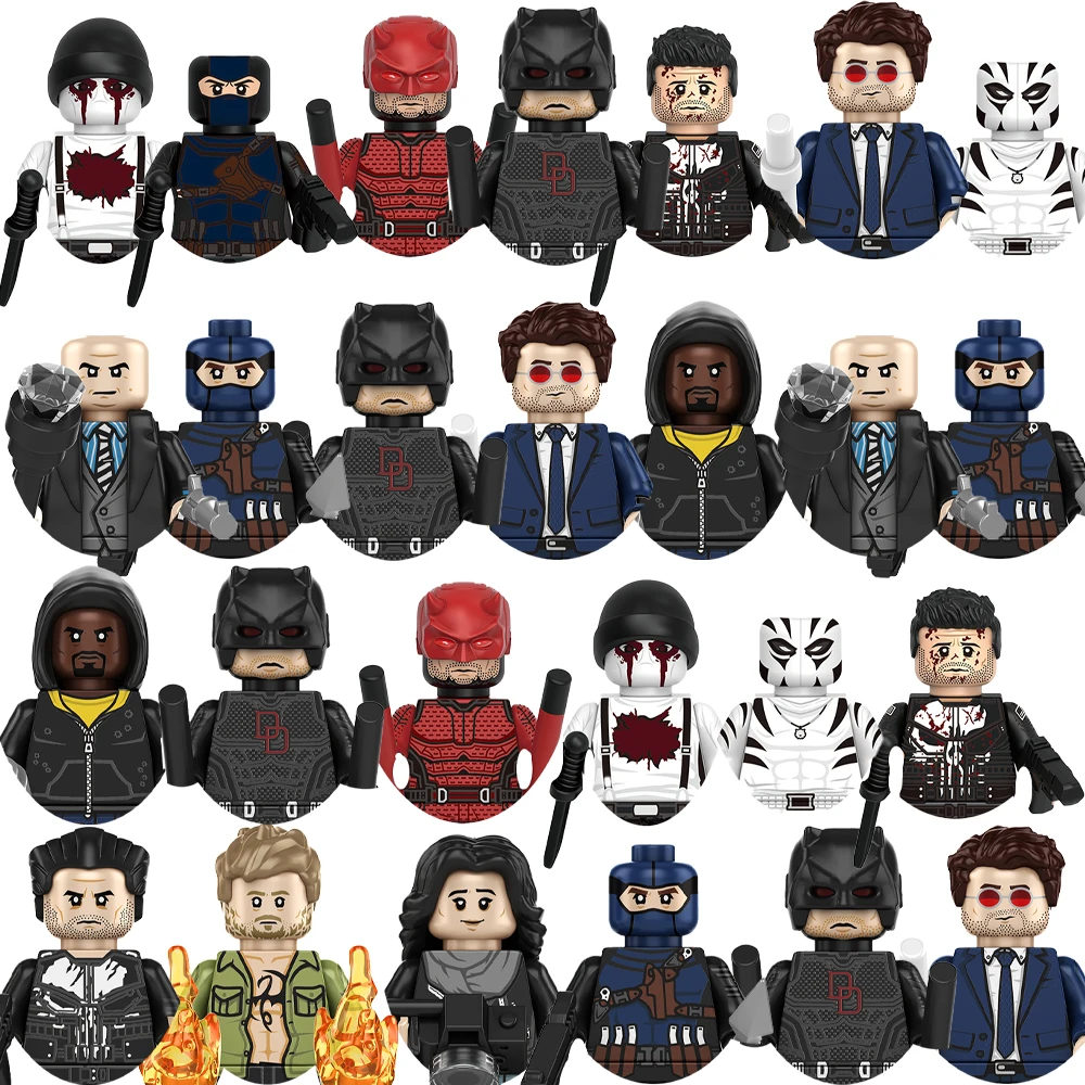 Bloques de Construcción de los Legendarios Daredevil y Punisher de 2026, Ladrillos para Juguetes, Regalos para Niños, Mini Figuras de Acción, Regalos para Fiestas
