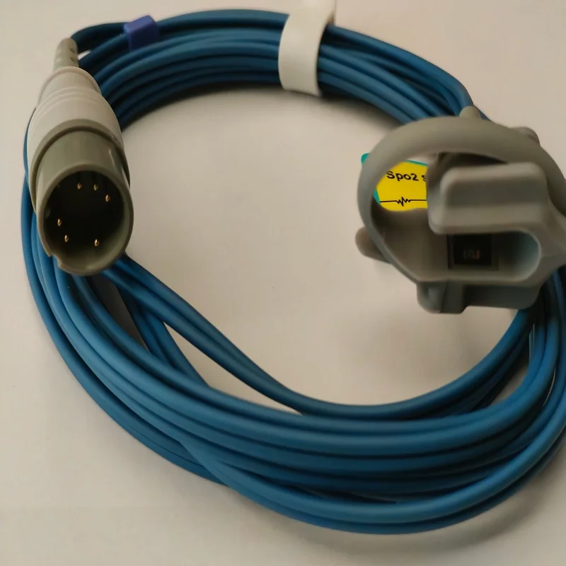 

Бесплатная доставка, совместимый с Coms Drake 6-контактный датчик SpO2, неонатальный датчик SpO2 в оболочке, кислородный датчик SpO2, TPU, 3 м.